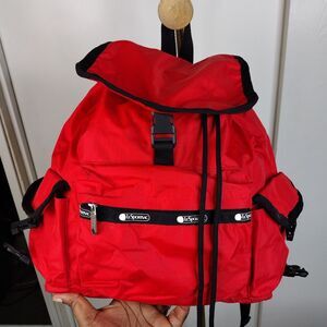 Lesportsac Medium Wayfair Backpack Red Nylon 12x12x5